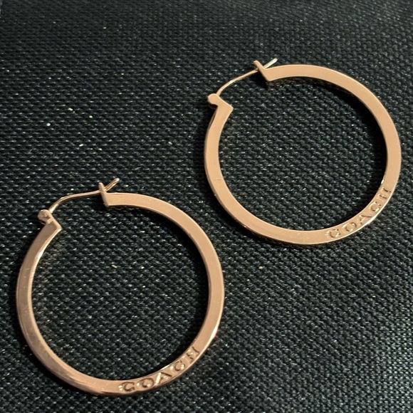 Coach Rose Gold Hoop earnings - Picture 1 of 3